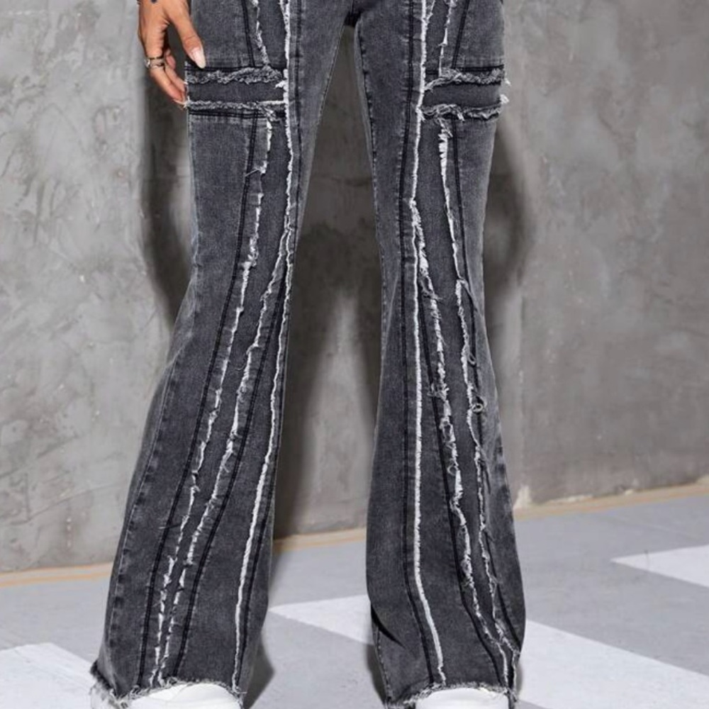 Distressed Black Jeans